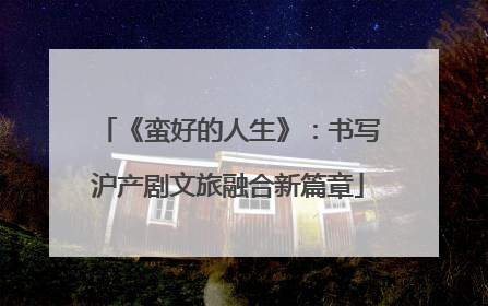 《蛮好的人生》：书写沪产剧文旅融合新篇章