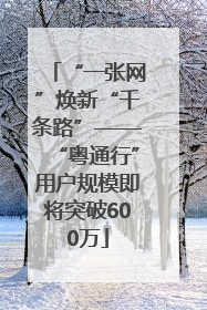 “一张网”焕新“千条路”——“粤通行”用户规模即将突破600万