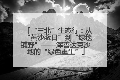 “三北”生态行：从“黄沙蔽日”到“绿毯铺野”——浑善达克沙地的“绿色重生”