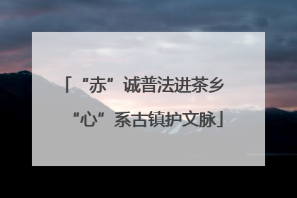 “赤”诚普法进茶乡 “心”系古镇护文脉