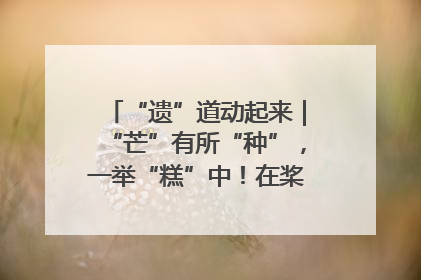 “遗”道动起来｜“芒”有所“种”，一举“糕”中！在桨影拳风里，邂逅最“动”人的风景！（内含报名信息）
