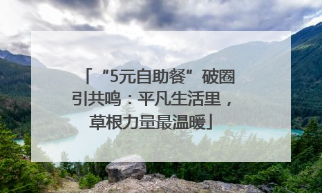 “5元自助餐”破圈引共鸣：平凡生活里，草根力量最温暖