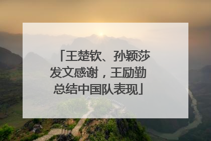 王楚钦、孙颖莎发文感谢，王励勤总结中国队表现