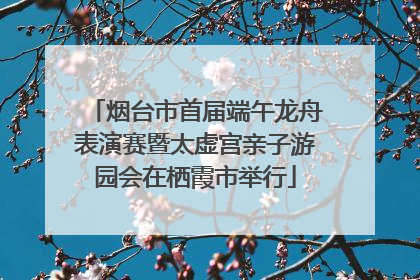 烟台市首届端午龙舟表演赛暨太虚宫亲子游园会在栖霞市举行