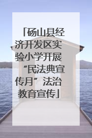 砀山县经济开发区实验小学开展“民法典宣传月”法治教育宣传