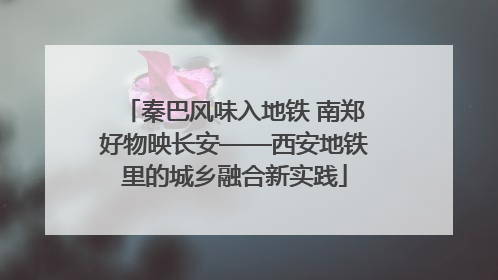 秦巴风味入地铁 南郑好物映长安——西安地铁里的城乡融合新实践