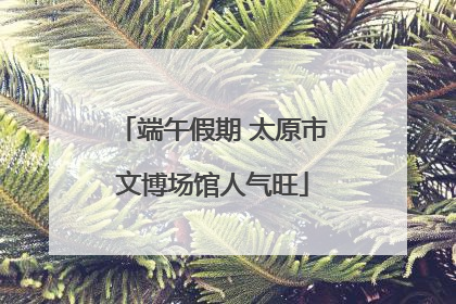 端午假期 太原市文博场馆人气旺