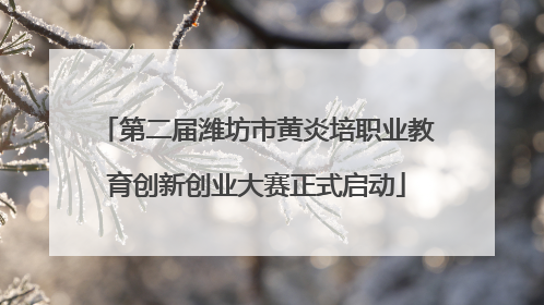 第二届潍坊市黄炎培职业教育创新创业大赛正式启动