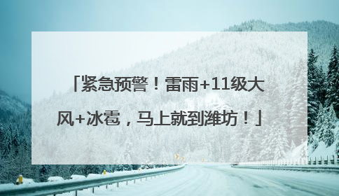 紧急预警！雷雨+11级大风+冰雹，马上就到潍坊！