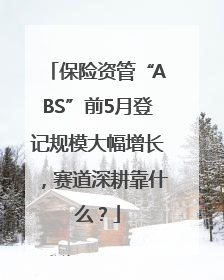 保险资管“ABS”前5月登记规模大幅增长，赛道深耕靠什么？