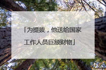 为提拔，他送给国家工作人员巨额财物