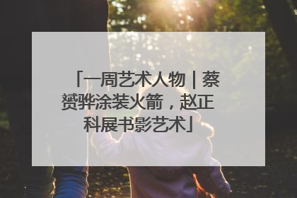 一周艺术人物｜蔡赟骅涂装火箭，赵正科展书影艺术