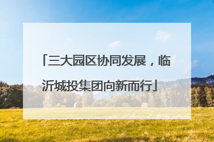 三大园区协同发展，临沂城投集团向新而行