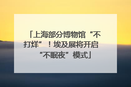 上海部分博物馆“不打烊”！埃及展将开启“不眠夜”模式