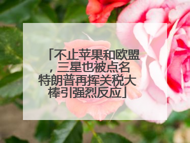 不止苹果和欧盟，三星也被点名 特朗普再挥关税大棒引强烈反应