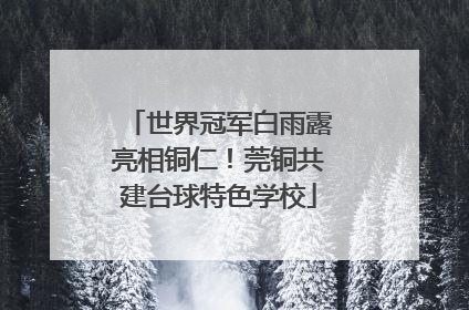世界冠军白雨露亮相铜仁！莞铜共建台球特色学校