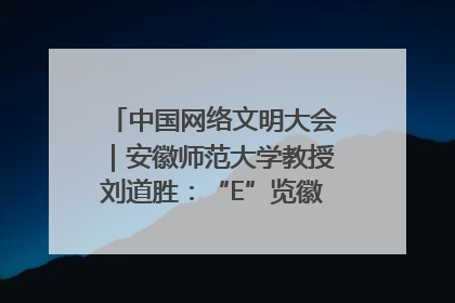 中国网络文明大会｜安徽师范大学教授刘道胜：“E”览徽风，构筑中华民族共有精神家园