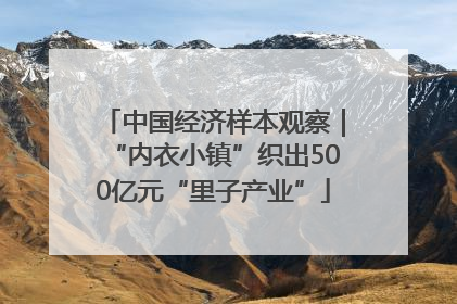 中国经济样本观察｜“内衣小镇”织出500亿元“里子产业”