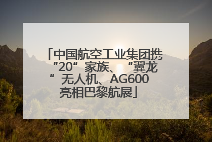 中国航空工业集团携“20”家族、“翼龙”无人机、AG600亮相巴黎航展