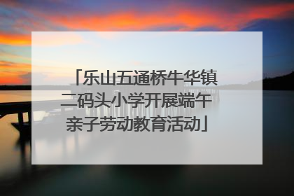 乐山五通桥牛华镇二码头小学开展端午亲子劳动教育活动