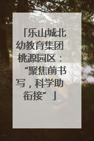 乐山城北幼教育集团桃源园区：“聚焦前书写，科学助衔接”