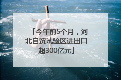 今年前5个月，河北自贸试验区进出口超300亿元