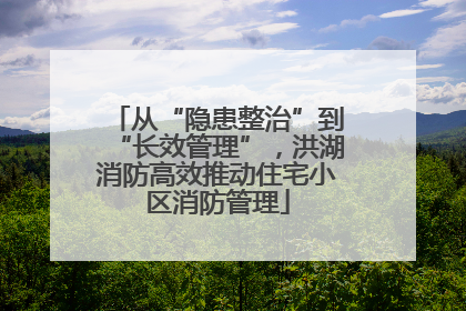 从“隐患整治”到“长效管理”，洪湖消防高效推动住宅小区消防管理