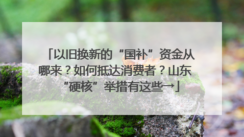 以旧换新的“国补”资金从哪来？如何抵达消费者？山东“硬核”举措有这些→