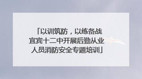 以训筑防，以练备战 宜宾十二中开展后勤从业人员消防安全专题培训