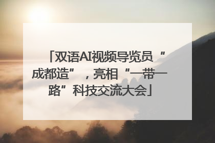 双语AI视频导览员“成都造”，亮相“一带一路”科技交流大会