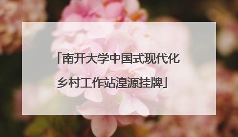 南开大学中国式现代化乡村工作站湟源挂牌