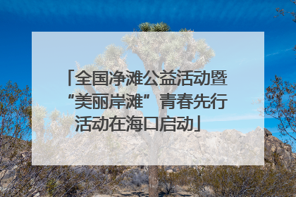 全国净滩公益活动暨“美丽岸滩”青春先行活动在海口启动