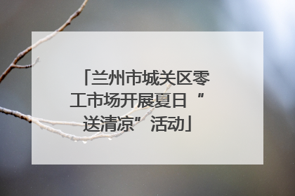 兰州市城关区零工市场开展夏日“送清凉”活动