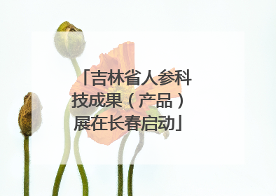 吉林省人参科技成果（产品）展在长春启动
