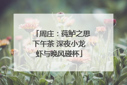 周庄：莼鲈之思下午茶 深夜小龙虾与晚风碰杯