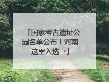 国家考古遗址公园名单公布！河南这里入选→