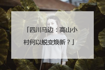 四川马边：高山小村何以蜕变焕新？
