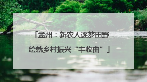 孟州：新农人逐梦田野 绘就乡村振兴“丰收曲”