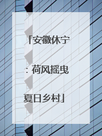 安徽休宁：荷风摇曳夏日乡村