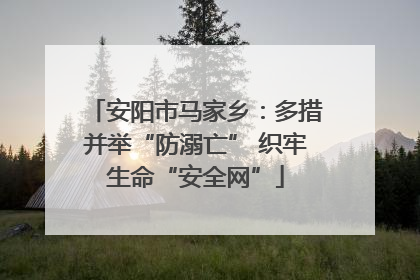 安阳市马家乡：多措并举“防溺亡” 织牢生命“安全网”