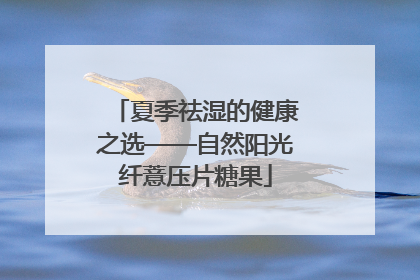 夏季祛湿的健康之选——自然阳光纤薏压片糖果