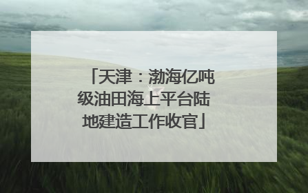 天津：渤海亿吨级油田海上平台陆地建造工作收官