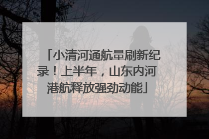 小清河通航量刷新纪录！上半年，山东内河港航释放强劲动能