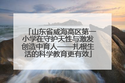 山东省威海高区第一小学在守护天性与激发创造中育人——扎根生活的科学教育更有效