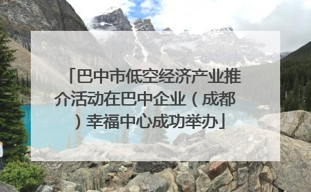 巴中市低空经济产业推介活动在巴中企业（成都）幸福中心成功举办