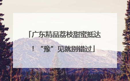 广东精品荔枝甜蜜抵达！“豫”见就别错过