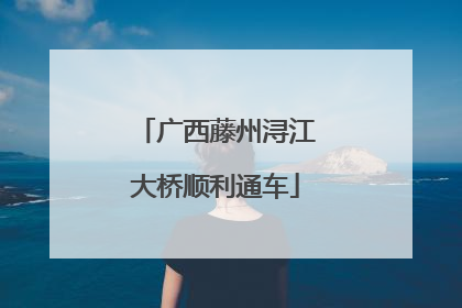 广西藤州浔江大桥顺利通车