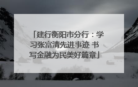建行衡阳市分行：学习张富清先进事迹 书写金融为民美好篇章
