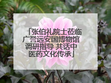 张伯礼院士莅临广誉远安国博物馆调研指导 共话中医药文化传承