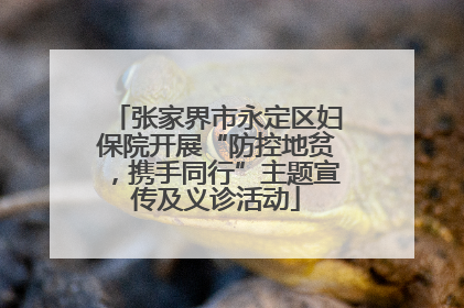 张家界市永定区妇保院开展“防控地贫，携手同行”主题宣传及义诊活动